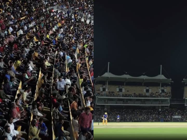 IPL 2023 CSK MS Dhoni hits massive sixes in practice match video goes viral IPL 2023: प्रैक्टिस मैच में MS Dhoni ने छक्कों की बारिश कर बांधा समा, स्टेडिय में खूब लगे ‘धोनी...धोनी..’ के नारे