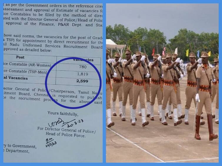 Tamilnadu group 2 canstable post vacancies announced by tnusrb through TNPSC TN Police Jobs: 2,599 காலிப்பணியிடங்கள்... 2ம் நிலை காவலர் தேர்வுக்கான அறிவிப்பு வெளியீடு..!