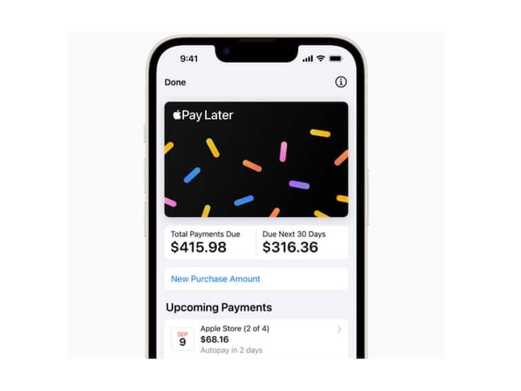 Apple introduces Apple Pay Later to allow consumers to pay for purchases over time Apple : ’இப்போ வாங்கிக்கோங்க.. அப்புறம் காசு கொடுங்க!’- Apple நிறுவனம் அறிமுகப்படுத்திய புதிய சேவை என்னன்னு தெரியுமா?