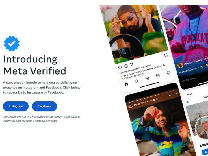 Web Users to pay 1099 rupee and mobile users to pay 1450 rupee for blue tick across meta services FB और Insta पर ब्लू टिक पाने के लिए वेब और एंड्रॉइड यूजर्स को भरने होंगे इतने रुपये, कीमत ट्विटर से भी ज्यादा !