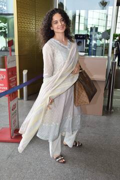 Kangana Ranaut Bag Price: एयरपोर्ट पर सूट से महंगा बैग लिए पहुंची कंगना रनौत, करीबन 8 लाख है इस बैग की कीमत