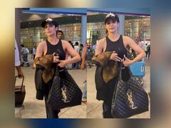 Malaika Arora: मलायकाच्या एअरपोर्ट लूकची चर्चा; पाहा फोटो