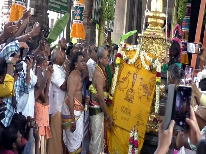 Panguni Uthiram 2023 Starts with Flag Hoisting at Palani Murugan Temple TNN Panguni Uthiram: பழனி முருகன் கோவிலில் பங்குனி உத்திர திருவிழா கொடியேற்றத்துடன் தொடக்கம்