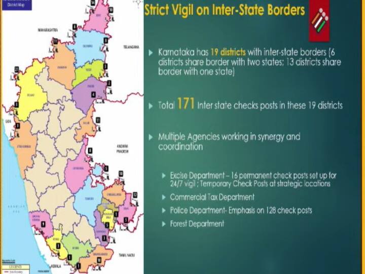 Strict vigilance has been ensured on the inter-state borders. (Image Source: Election Commission of India)