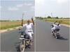 बाइक का हैंडल छोड़ बुजुर्ग शख्स ने किया शानदार स्टंट... आपने भी ऐसा वीडियो शायद ही देखा होगा
