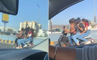 Video: તેજ રફતાર..સ્કૂટી પર ચાર સવારી, છોકરીઓનો આ વીડિયો થયો જોરદાર વાયરલ