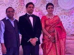 मायावती के भतीजे आकाश आनंद के रिसेप्शन की पहली तस्वीर, पत्नी प्रज्ञा को मेहमानों से मिलाते आए नजर