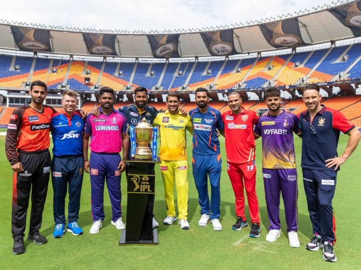 Photos: Captains of 9 teams seen with IPL 2023 trophy, first match between Dhoni-Pandya