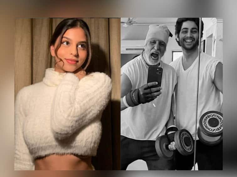 agastya nanda blows kiss to rumoured girlfriend suhana khan video viral Suhana Khan And Agastya Nanda: बिग बींच्या नातवाला डेट करतीये शाहरुखची लेक? सुहाना आणि अगस्त्यचा व्हिडीओ व्हायरल