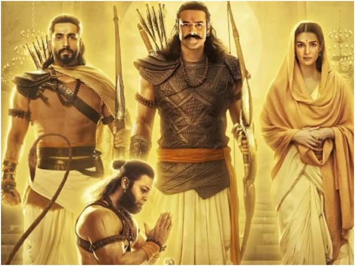 Adipurush New poster released film will release in June 16 2023 Ram Sita and Laxman look troll in new poster Adipurush New Poster: आदिपुरुष' के नये पोस्टर में राम, सीता और लक्ष्मण के लुक पर फैंस ने उठाए सवाल, बोले- 'कल्चर का मजाक बना रहे हो'