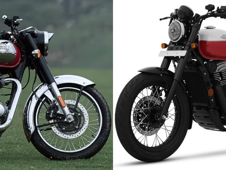 Here is the comparison of royal enfield classic 350 and jawa perak check the details royal enfield vs jawa perak Royal Enfield vs Jawa Perak: रॉयल एनफील्ड क्लासिक 350 या जावा पेराक, कौन-सी बाइक है बेहतर? खरीदने से पहले जान लें दोनों की खूबियां