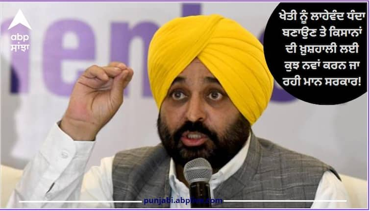 Maan government is going to do something new to make agriculture a profitable business and for the well-being of farmers CM Bhagwant Mann: ਖੇਤੀ ਨੂੰ ਲਾਹੇਵੰਦ ਧੰਦਾ ਬਣਾਉਣ ਤੇ ਕਿਸਾਨਾਂ ਦੀ ਖ਼ੁਸ਼ਹਾਲੀ ਲਈ ਕੁਝ ਨਵਾਂ ਕਰਨ ਜਾ ਰਹੀ ਭਗਵੰਤ ਮਾਨ ਸਰਕਾਰ!