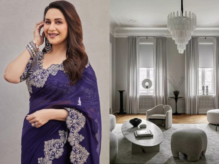 Madhuri Dixit Apartment:  माधुरी के सपनों का यह घर सी फेसिंग है.माधुरी दीक्षित और उनके पति डॉ. श्रीराम नेने का यह घर मुंबई के वर्ली इलाके में इंडियाबुल्स ब्लू में है.