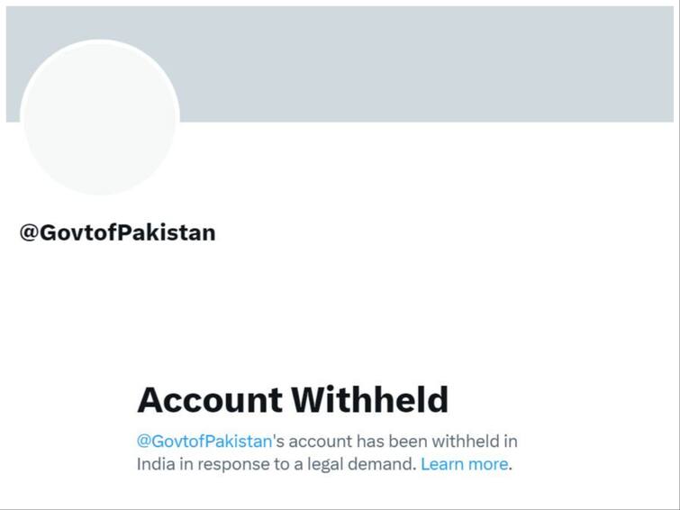 Pakistan Government Official Twitter Handle Withheld In India Pakistan Government's Official Twitter Handle Withheld In India, 2nd Time In 6 Months