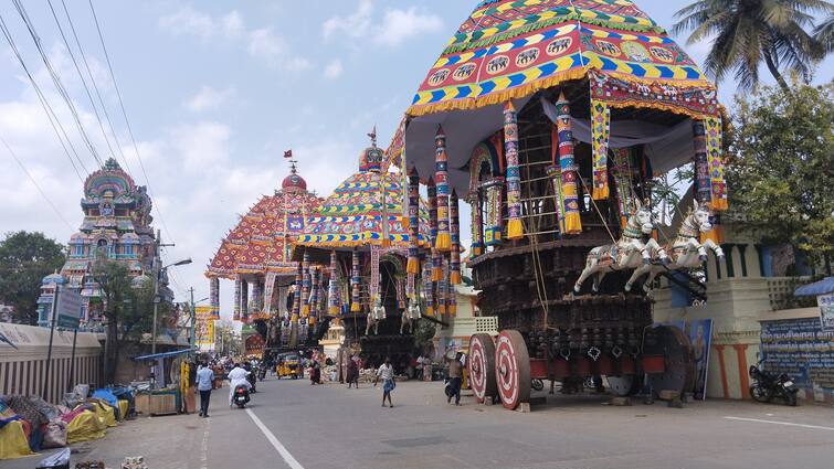 Thiruvarur Car festival 1500 police on security duty TNN Thiruvarur Car Festival:  திருவாரூர் தேரோட்டம் -  பாதுகாப்பு பணியில் 1500 காவலர்கள்