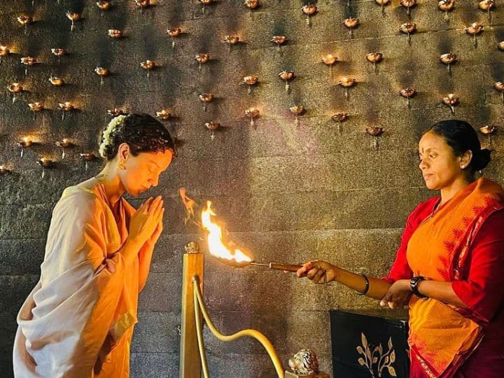  Kangana Ranaut Pics: कंगना रनौत ने किए लिंग भैरवी के दर्शन, अंतिम नवरात्रि पर फैंस को दी बधाई, देखें तस्वीरें