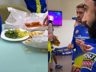 IPL 2023: भारी बारिश में धोनी संग CSK के खिलाड़ियों ने खूब खाए जलेबी और फाफड़ा, Video वायरल