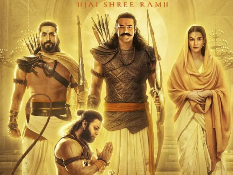 adipurush new poster released Prabhas and kriti sanon movie poster Netizen troll Adipurush Poster Release:  'संस्कृतीची चेष्टा...'; आदिपुरुष चित्रपटाच्या पोस्टरला नेटकऱ्यांनी केलं ट्रोल