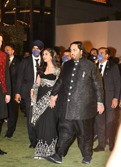 Anant Ambani Radhika Merchant Photos: બ્લેક સાડીમાં મુકેશ અંબાણીની પુત્રવધુ રાધિકા મર્ચેન્ટે લૂંટી મહેફીલ, જુઓ તસવીરો