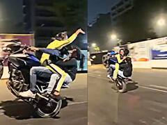 Crime: பைக்கில் முன்னாடியும் பின்னாடியும் பெண்கள்.. நடுவில் அமர்ந்து நடுரோட்டில் வீலிங் செய்த இளைஞர்..! குவியும் எதிர்ப்புகள்..!