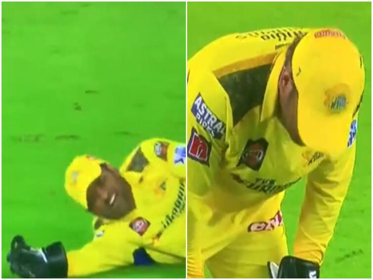 IPL 2023 MS Dhoni In Pain After Getting Injured During IPL 2023 Opener, CSK Coach Gives Big Injury Update MS Dhoni In Pain After Getting Injured During IPL 2023 Opener, CSK Coach Gives Big Injury Update