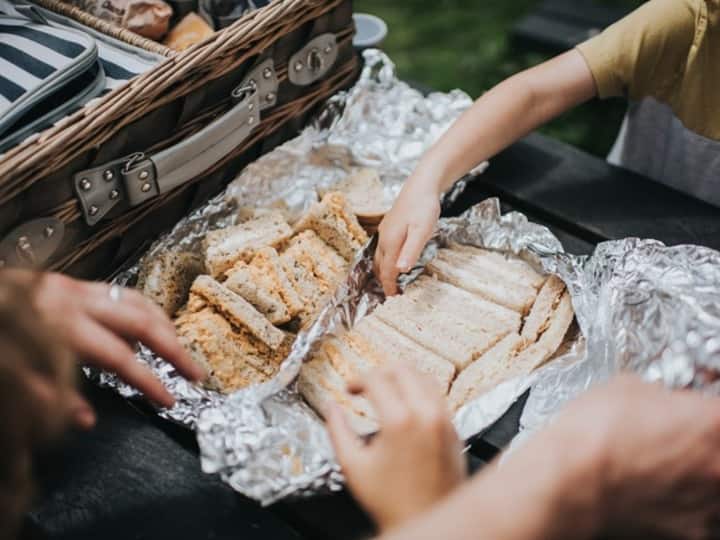 its not safe to wrap food in newspaper or silver foil it may cause