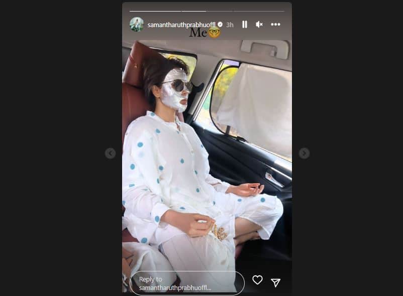 चेहरे पर फेस मास्क लगाकर कार के अंदर मेडिटेशन करती दिखी ये एक्ट्रेस, फोटो में पहचानना हुआ मुश्किल