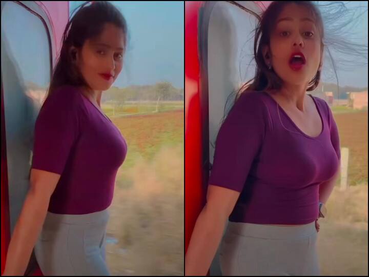 तेज रफ्तार ट्रेन के खुले दरवाजे पास खड़ी होकर डांस करने लगी लड़की, Video देख यूजर्स ने किया ट्रोल girl dancing near running train door public trolled shcoking viral video तेज रफ्तार ट्रेन के खुले दरवाजे पास खड़ी होकर डांस करने लगी लड़की, Video देख यूजर्स ने किया ट्रोल