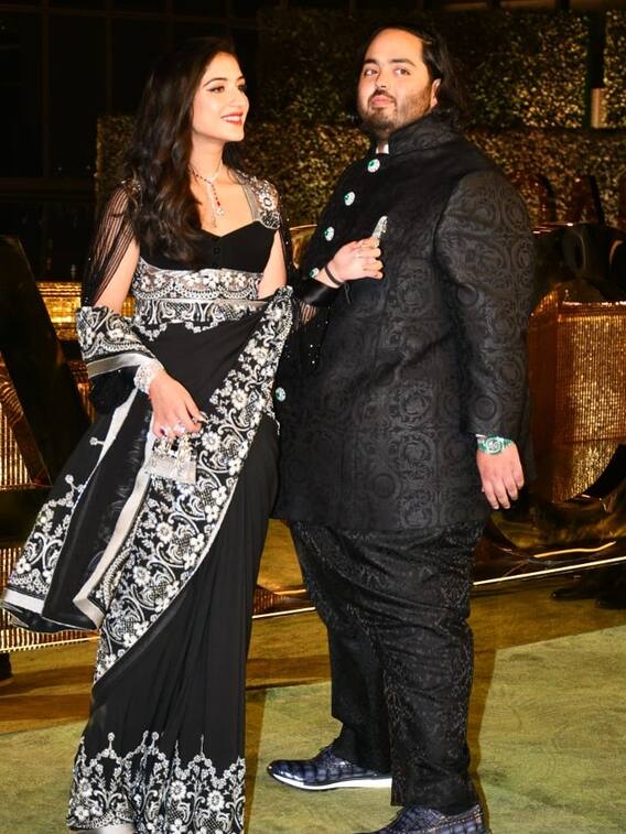 Lovebirds Radhika Merchant & Anant Ambani Twin In Black