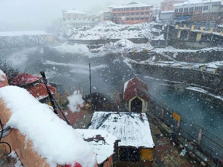 Heavy Snowfall Slows Down Char Dham Yatra Preparations Uttarakhand Rain, Heavy Snowfall Slows Down Char Dham Yatra Preparations In Uttarakhand — Video