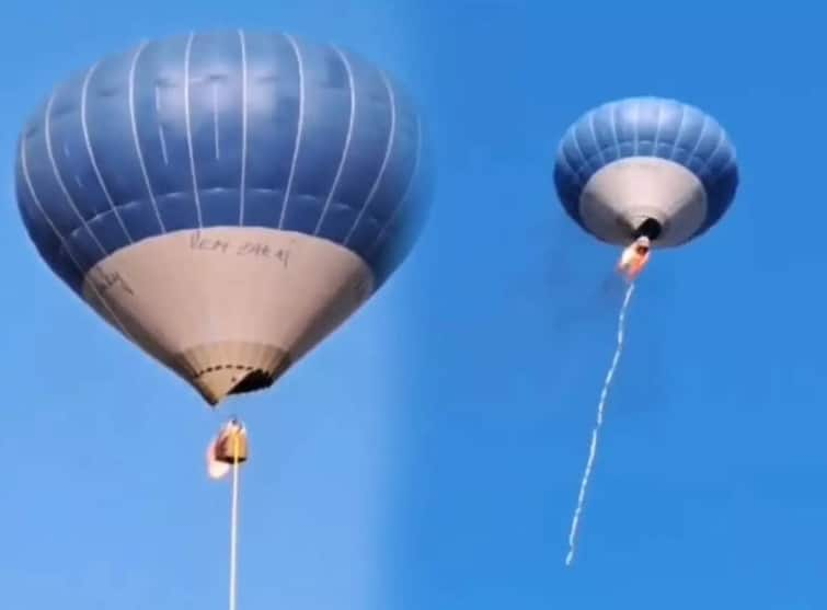 Mexico: Hot Air Balloon Caught Fire In the Air People Jumped Down Mexico: અનેક ફૂટ ઉંચે હોટ એર બલુનમાં આગ લાગતા લોકોએ લગાવી મોતની છલાંગ-Video