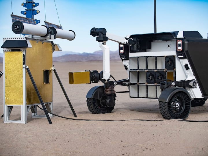 Astrolab claims that FLEX is the 'rover that will build the lunar economy'. FLEX can bring up to 1,500 kilograms and three cubic metres of customers' cargo to the Moon. The rover not only has a massive capacity, but also unlimited capability. According to Astrolab, the rover can provide an array of services to the firm's customers including power, thermal manager, data and deployment with FLEX's robotic arm. (Photo: Astrolab)