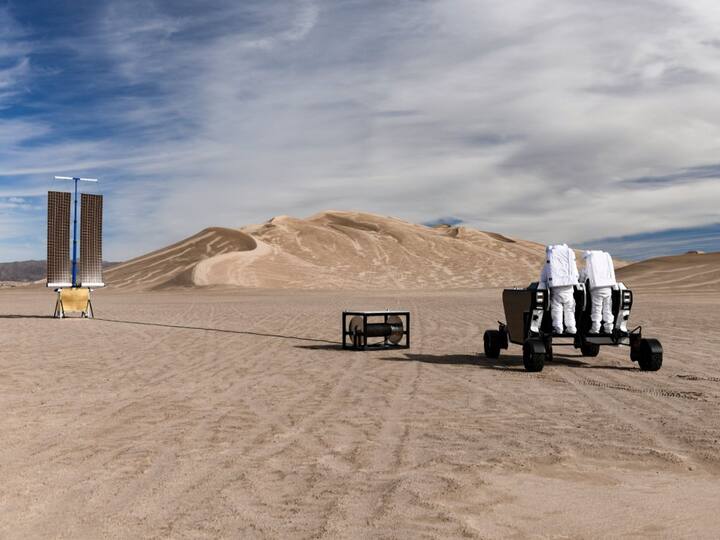 The aerospace firm has signed several customer agreements to transport payloads to the Moon as part of the mission, and expects to release details of these agreements later this spring. Not only will Astrolab be able to operate FLEX on the lunar surface from Earth, but the firm has also designed the vehicle in a way such that it will serve as an unpressurised rover for a crew of two astronauts on the Moon. (Photo: Astrolab)