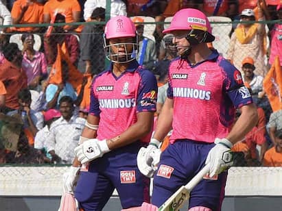 IPL 2023: RR given target of 204 runs against SRH in Match 4 at Rajiv Gandhi Stadium SRH vs RR, 1 Innings Highlight: বাটলার, যশস্বী, স্য়ামসনের ঝোড়ো অর্ধশতরান, ২০৩ রান বোর্ডে তুলে নিল রাজস্থান