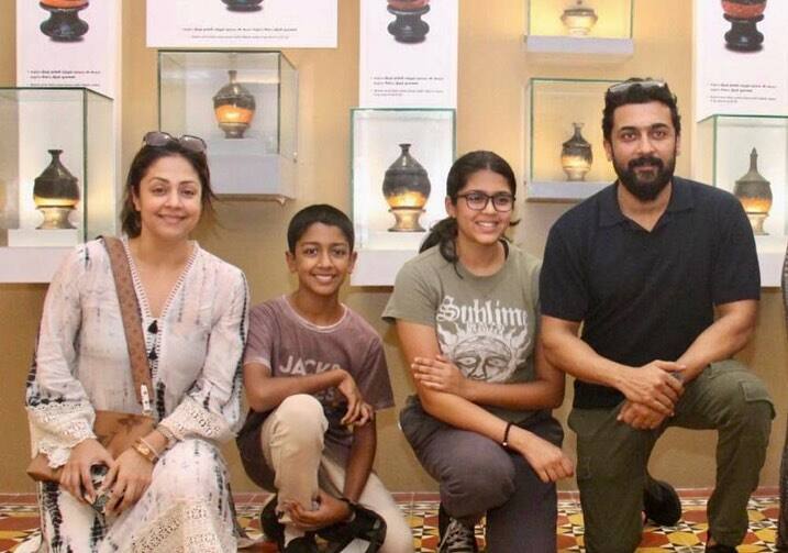 மனைவி, மகன்-மகளுடன் கீழடி அருங்காட்சியகத்திற்கு விசிட் அடித்த சூர்யா