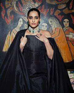 Sonam Kapoor Radiates Elegance In A Black Bubble Gown At NMACC Day 2 Gala - SEE PICS