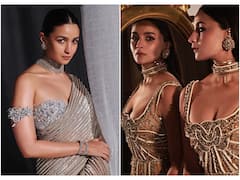 Alia Bhatt Exudes Elan In Silver And Gold At NMACC Event | SEE PICS