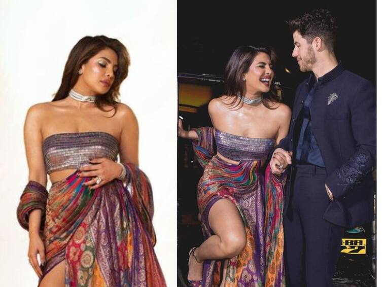 priyanka chopra wore 65 year old banarasi patola saree share photo on social media Priyanka Chopra: 65 वर्षांपूर्वीच्या साडीपासून बनलाय प्रियांकाचा हा ड्रेस; तयार करण्यासाठी लागले सहा महिने, जाणून घ्या खासियत