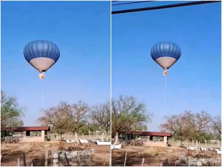 Two killed in hot air balloon fire in Mexico video goes viral Video: हॉट एयर बैलून में आग लगने से हुआ बड़ा हादसा, फिर यात्रियों ने कई फीट ऊपर से लगा दी छंलाग