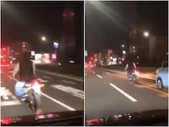 बाइकर पीछे से आने वाली गाड़ियों को कर रहा था परेशान, फिर खुद के लिए खड़ी हो गई मुश्किल