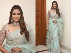 Actress Poojitha Ponnada: చీరలో పూజిత పొన్నాడ- చిరునవ్వులతో మెస్మరైజ్