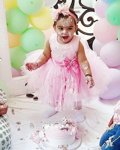 Debina Bonnerjee And Gurmeet Choudhary's Daughter Lianna Celebrates 1st Birthday In A Pink Dress, PICS