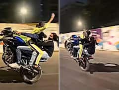 ਅੱਗੇ ਕੁੜੀ, ਪਿੱਛੇ ਕੁੜੀ...ਵਿੱਚ ਬਾਈਕ ਰਾਈਡਰ! ਇੱਥੇ ਦੇਖੋ ਖਤਰਨਾਕ ਸਟੰਟ ਦਾ ਵੀਡੀਓ