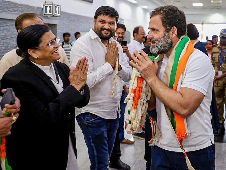 Rahul Gandhi Reaction After Bail In Defamation Case Modi Surname Fight To Save Democracy Against Mitrakal 'Fight To Save Democracy Against Mitrakaal': Rahul Gandhi After Bail In 'Modi Surname' Case