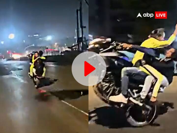 Bike Stunt Viral Video Mumbai Police Arrested Fayaz Qadri Antop Hill stunt with girls sitting on lap Watch: दो लड़कियों को बाइक पर बैठाकर स्टंट कर रहा था शख्स, Video Viral होने के बाद पुलिस ने दबोचा