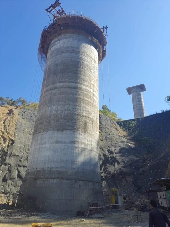 World's Tallest Pier Railway Bridge Part Of Jiribam-Imphal Project ...