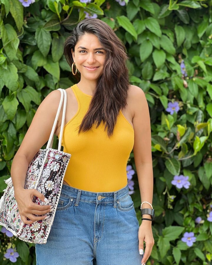 Mrunal also shared pictures in casual wear