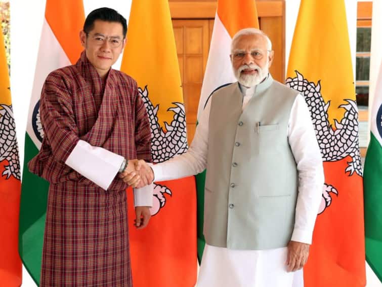 PM Modi Meets King Of Bhutan Jigme Khesar Namgyel Wangchuck In Delhi PM Modi Meets King Of Bhutan Jigme Khesar Namgyel Wangchuck In Delhi