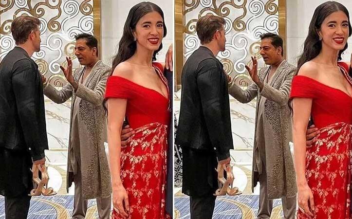 NMACC : Hrithik Roshan photo of him holding Saba Azad's heels at event emerges online NMACC : આને કેહવાય પ્રેમ! અંબાણીની ઈવેન્ટમાં હ્રતિક ગર્લફ્રેન્ડની હિલ્સ હાથમાં ઉચકીને ફર્યો