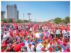 Farmers, Trade Unions Take Out Rally Against Centre's Policies In Delhi's Ram Leela Maidan. IN PICS